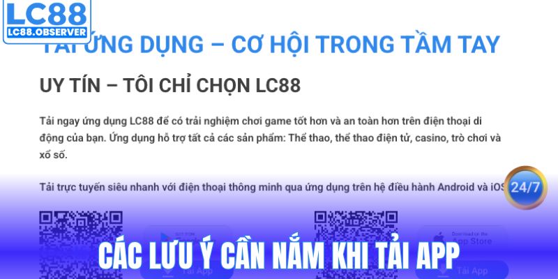 Các lưu ý cần nắm khi tải app