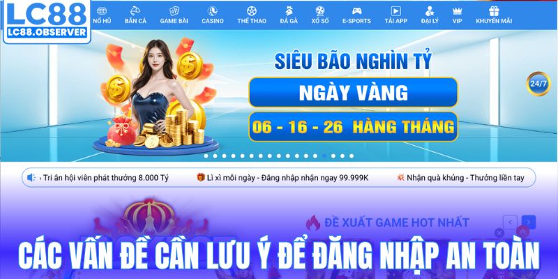 Các vấn đề cần lưu ý để đăng nhập an toàn