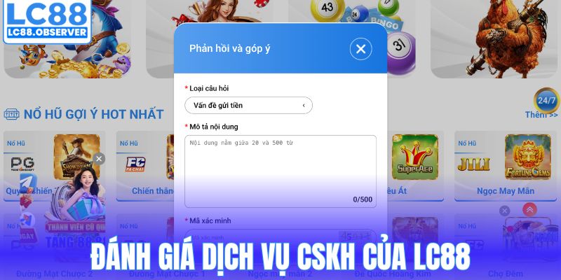 Đánh giá dịch vụ CSKH của LC88